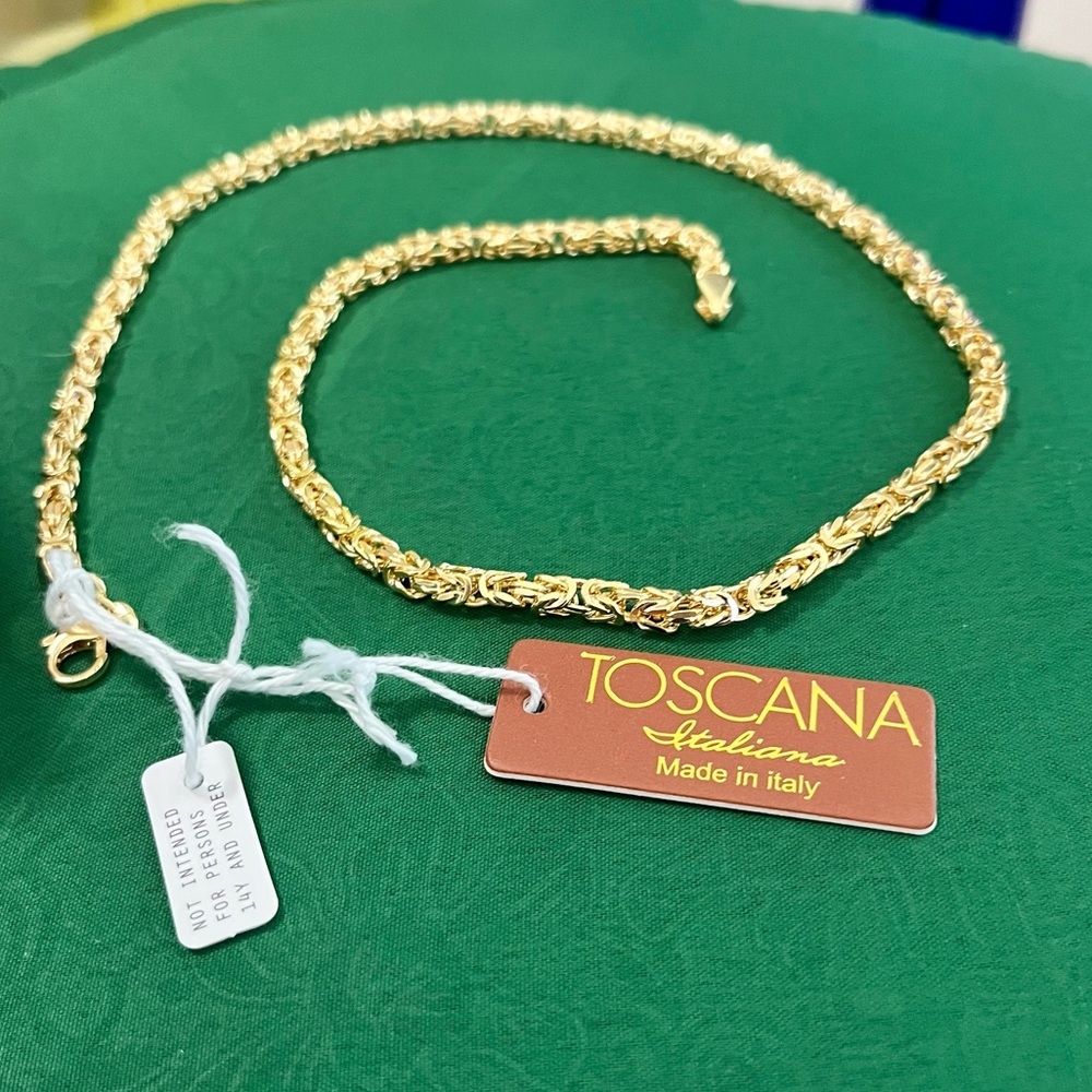 TOSCANA Italiana 18” 18kGold over 925Sterling Silver Chain Necklace